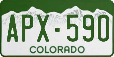 CO license plate APX590