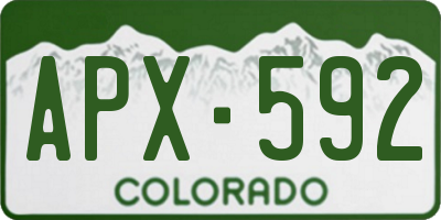 CO license plate APX592