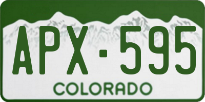 CO license plate APX595