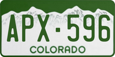 CO license plate APX596