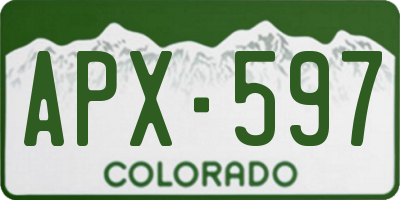 CO license plate APX597