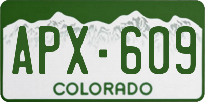 CO license plate APX609
