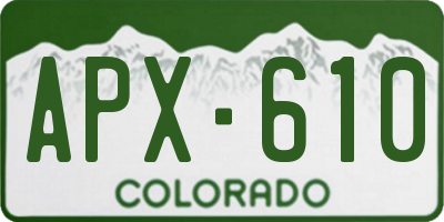 CO license plate APX610