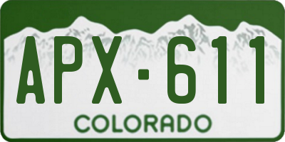 CO license plate APX611