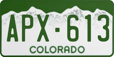 CO license plate APX613