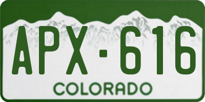 CO license plate APX616