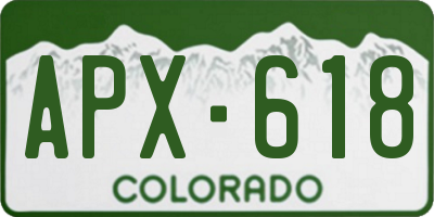 CO license plate APX618