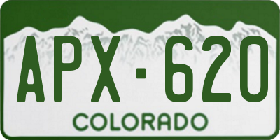 CO license plate APX620