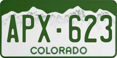 CO license plate APX623