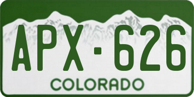 CO license plate APX626