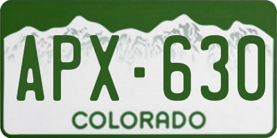 CO license plate APX630