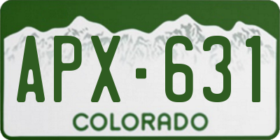 CO license plate APX631