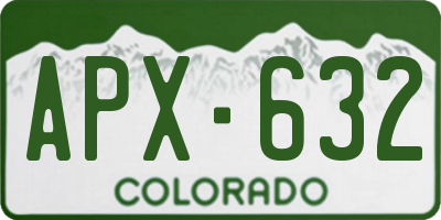 CO license plate APX632