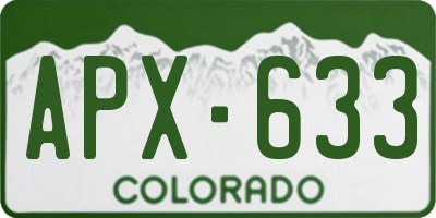 CO license plate APX633