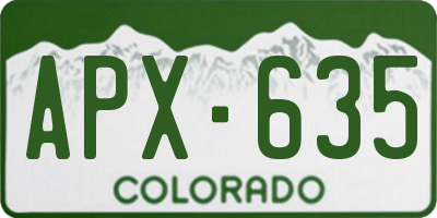 CO license plate APX635