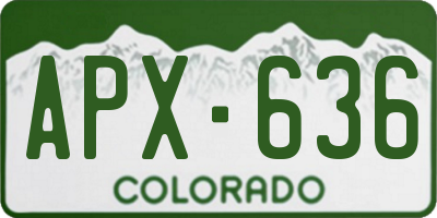 CO license plate APX636