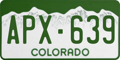 CO license plate APX639