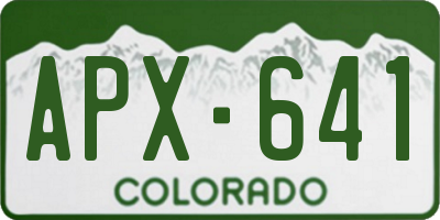 CO license plate APX641