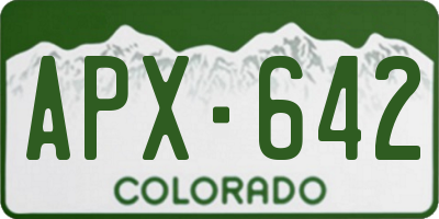 CO license plate APX642