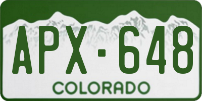 CO license plate APX648