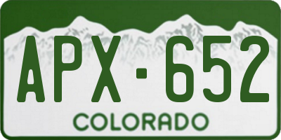 CO license plate APX652