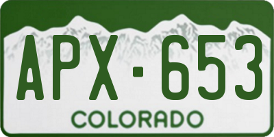 CO license plate APX653
