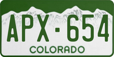 CO license plate APX654
