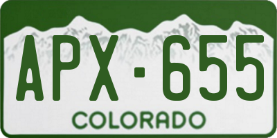CO license plate APX655
