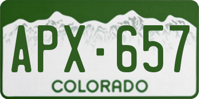 CO license plate APX657