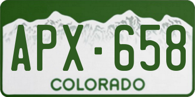 CO license plate APX658