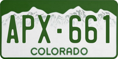 CO license plate APX661