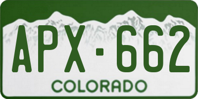 CO license plate APX662