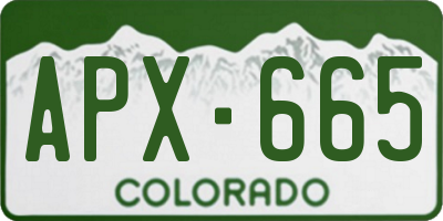 CO license plate APX665