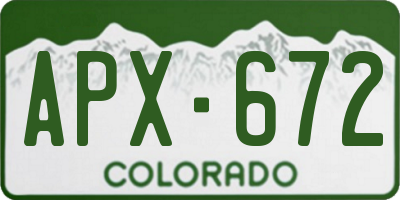 CO license plate APX672