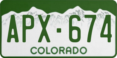 CO license plate APX674