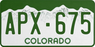 CO license plate APX675