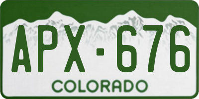 CO license plate APX676