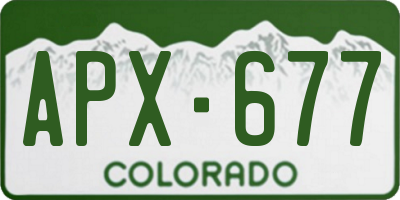 CO license plate APX677