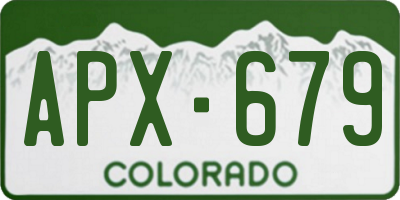 CO license plate APX679