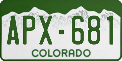 CO license plate APX681