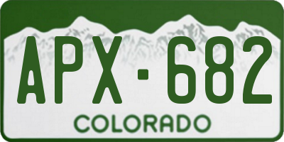 CO license plate APX682