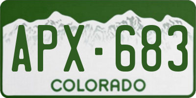 CO license plate APX683