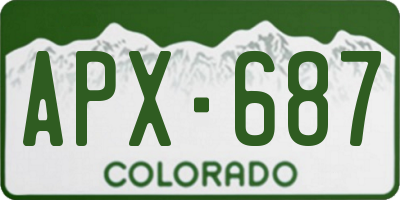 CO license plate APX687