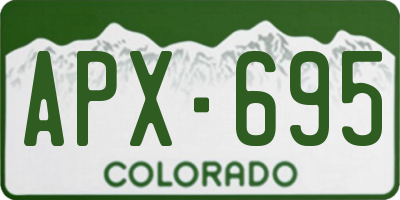 CO license plate APX695