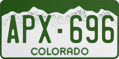 CO license plate APX696