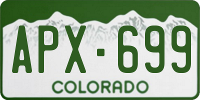 CO license plate APX699