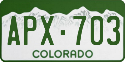 CO license plate APX703