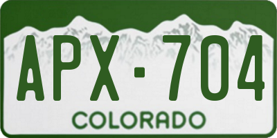 CO license plate APX704