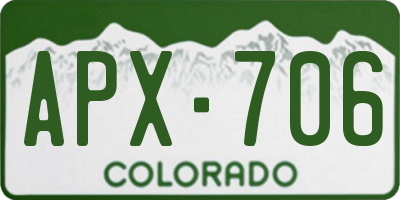 CO license plate APX706