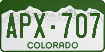 CO license plate APX707